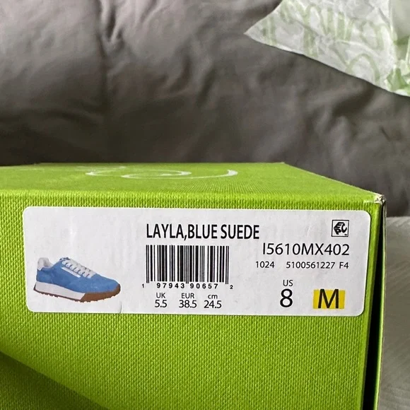 Sam Edelman Layla Blue Suede Sneakers size 8M - Picture 2 of 13